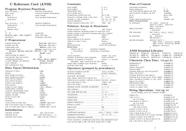 ansi c standard